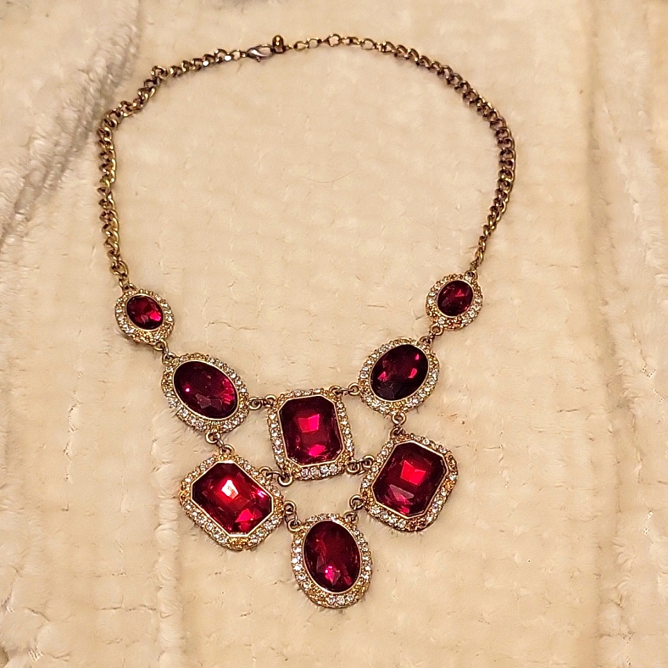Ruby Red Statement Necklace